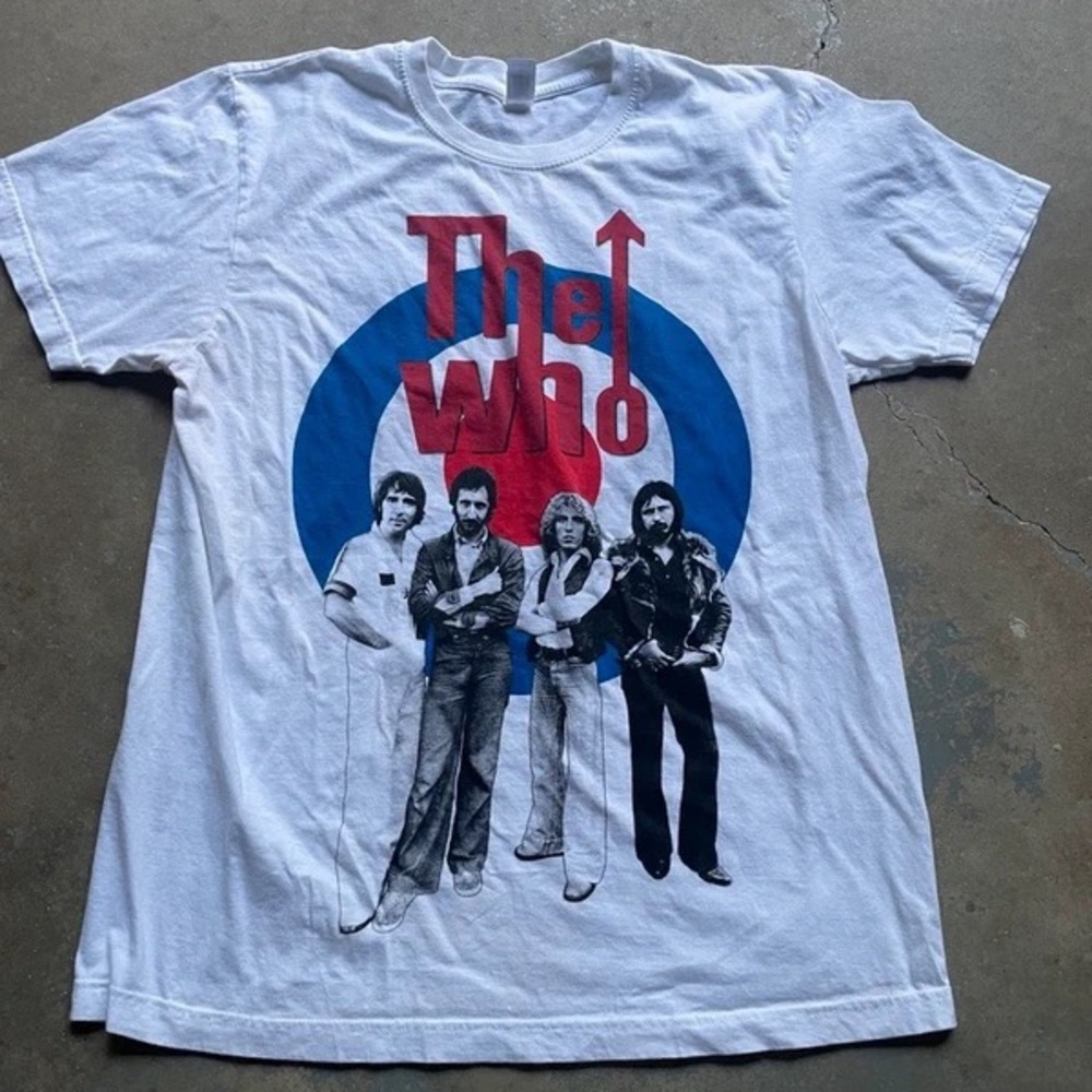 The Who Graphic Band Tee - White with Red & Blue Logo